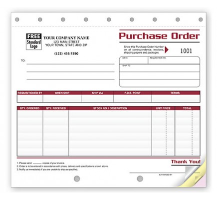Compact Spectra Purchase Order Forms 